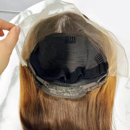 blonde bob wig with dark roots and ends