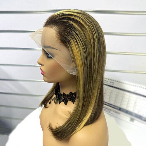 blonde highlights wig with brown