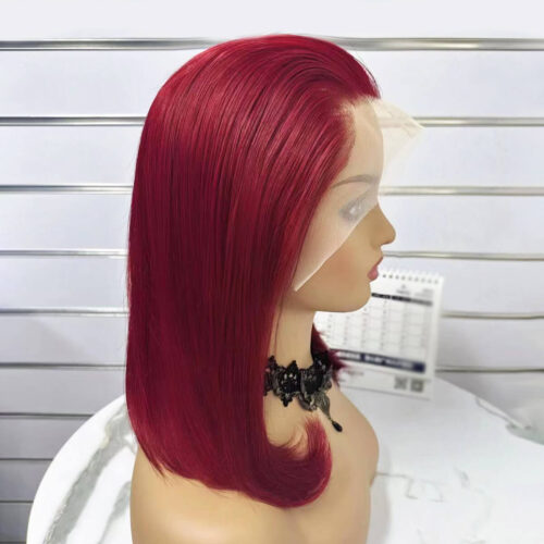 burgundy bob wig