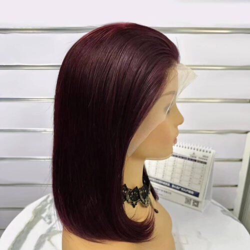 dark burgundy hair bob wig dark 99j wig