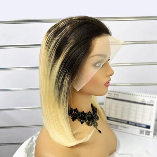 ombre blonde wig with dark root