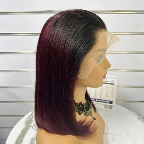 ombre burgundy wig