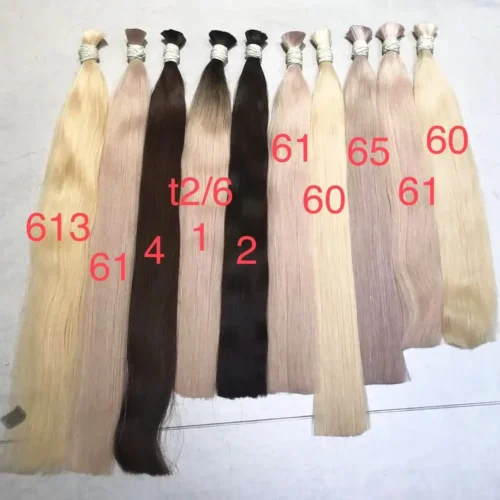 Bulk Hair Extensions Cuticle Aligned Remy Hair Various Colors Available 6 bulk hair extensions human hair colored hair extensions