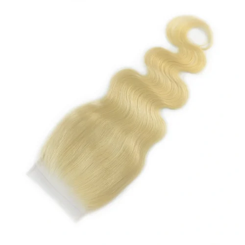 5X5 HD 613 Closure Virgin Human Hair Body Wave Blonde Color Hair 6 5x5 HD Lace Closures Body Wave 613 Closure