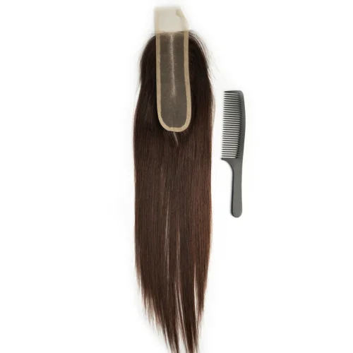 16 Inch 2x6 Raw Hair Closure – Color 4# Medium Brown, Middle Part, Transparent Lace, Double Drawn 6 2x6 Color 4 Medium Brown Hair Closure 2x6 Middle Part