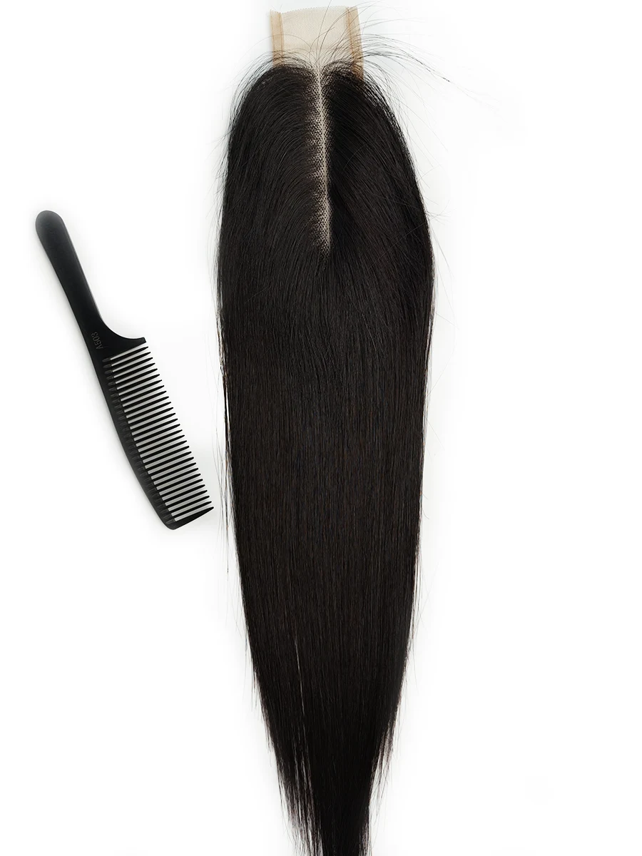 16 Inch 2x6 Raw Hair Closure – Middle Part, Transparent Lace, Double Drawn, Natural Color, 100% Virgin Human Hair 2 2x6 Closure Raw Hair Middle Part Closure