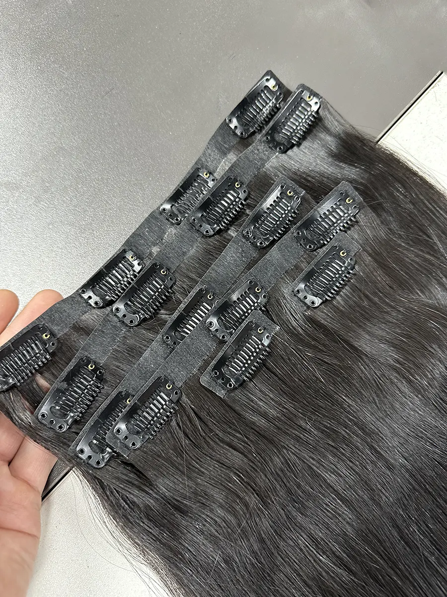 seamless clip in hair extensions remy hair