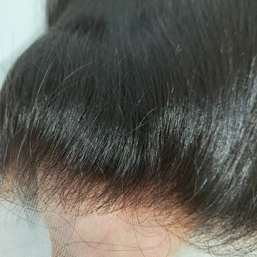 13×4 HD Frontal Virgin Human Hair Straight Lace Frontal 3 Bleached Knots HD Frontal Raw Hair