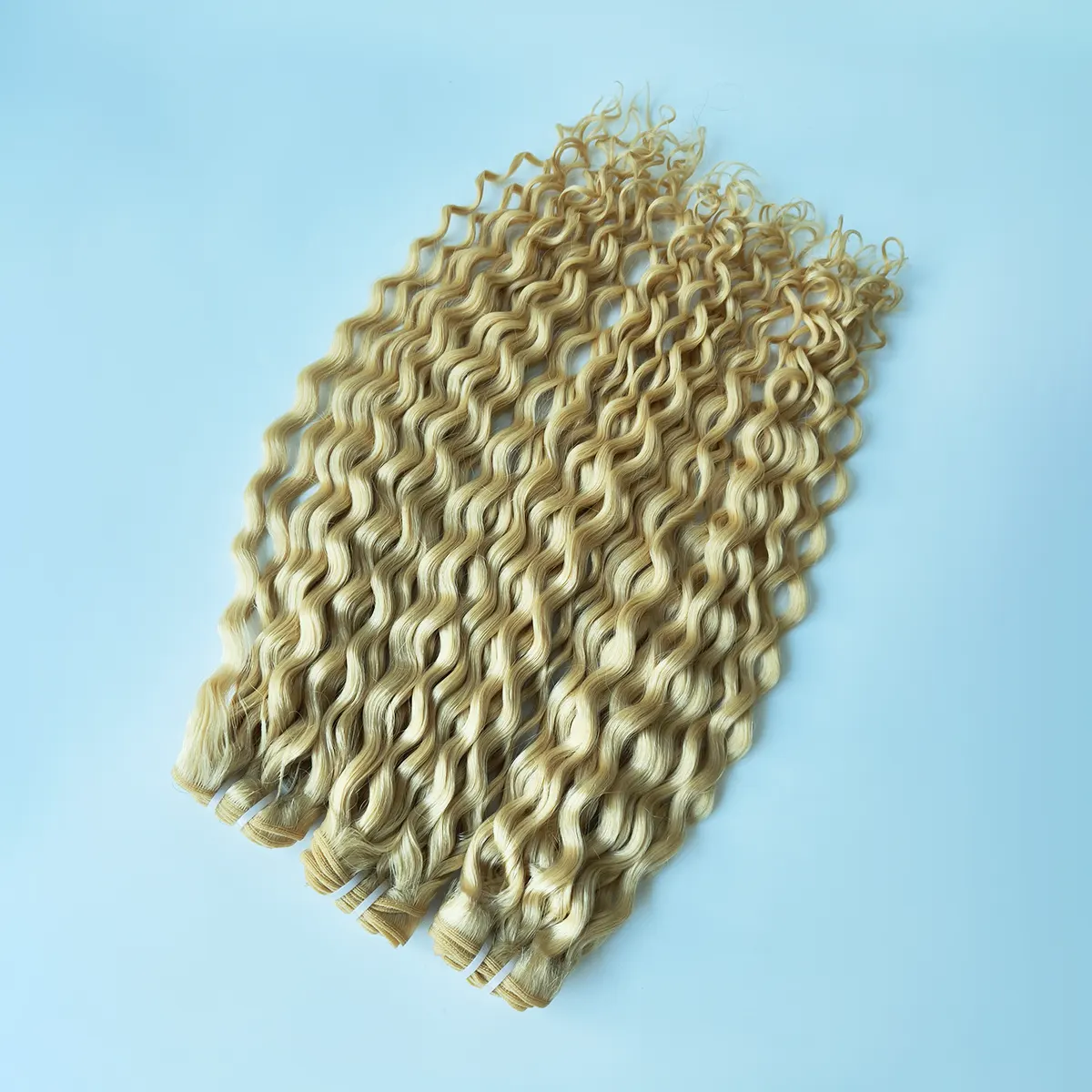 Peruvian Virgin Hair Weave Blonde Water Wave Bundle 3 blonde water wave bundles