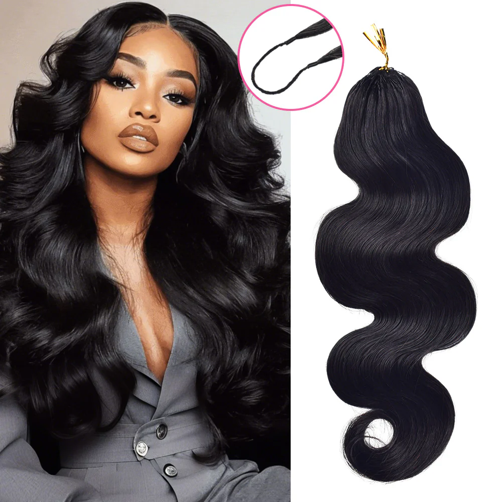 Human Hair Crochet Extensions - Premium Remy Hair Body Wave 4 Crochet Hair Extensions