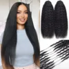 kinky straight human crochet hair