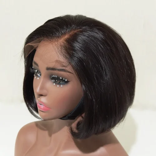 5x5 HD Lace Side Part Bob Wig Human Hair | Drawstring Glueless Wig 9 cute bob wig side part