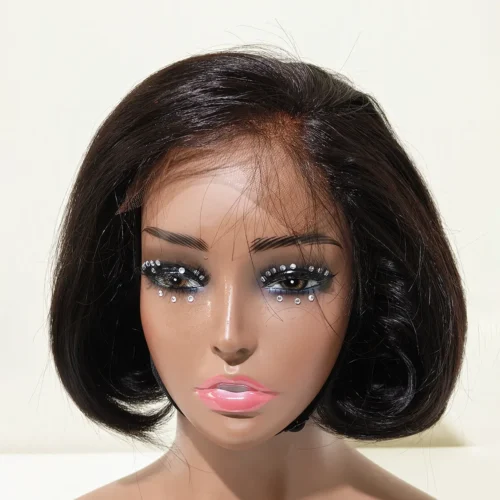 5x5 HD Lace Side Part Bob Wig Human Hair | Drawstring Glueless Wig 7 glueless bob wig drawstring cap