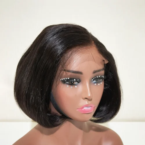 5x5 HD Lace Side Part Bob Wig Human Hair | Drawstring Glueless Wig 8 hd lace closure wig side part