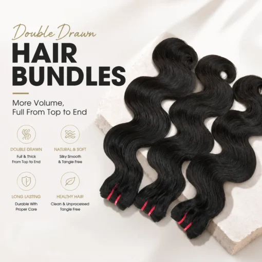 double drawn hair bundles-mobile
