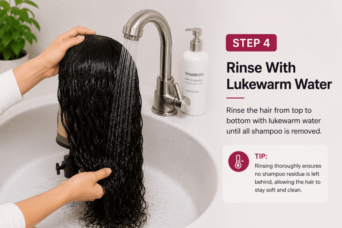 rinse the shampoo 