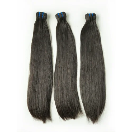 Premium Double Drawn Remy Straight Hair Extensions – 100% Human Hair Natural Color 7 Double Drawn Remy Straight Hair Bundles