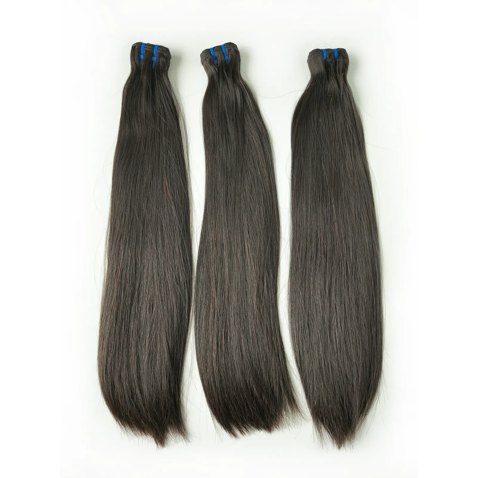 Premium Double Drawn Remy Straight Hair Extensions – 100% Human Hair Natural Color 4 Double Drawn Remy Straight Hair Bundles